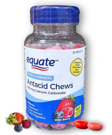 Extra Strength Antacid Chewable Tablets- Wild Berry Flavor 60 Ct (Pack of 1) Boxed by Fusion Shop Store - Buy Online on GoSupps.com