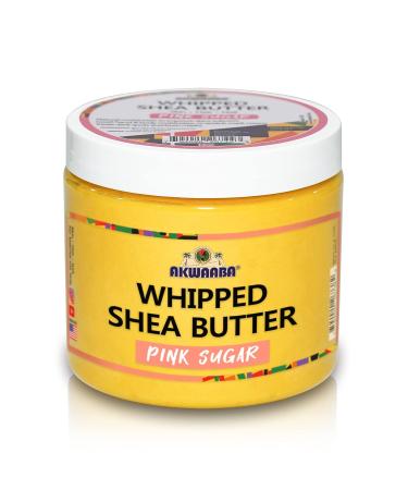 AKWAABA Whipped Shea Butter (Pink Sugar) 12 oz - Natural Body & Hair Moisturizer with Raw Shea Butter - Rich in Vitamins A and E - Buy Online on GoSupps.com