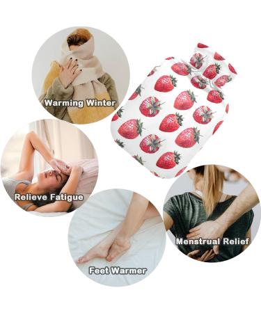 Naanle Sweet Strawberry Heat Bottle - 1L Transparent Hot Water Bottle for Bed Hand & Feet Warmer - Pain Relief & Heat Therapy International Shipping - Buy Online on GoSupps.com