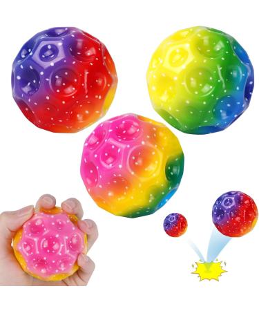 Osdue 3PCs Astro Jump Ball - Super High Bouncing Rainbow Foam Balls for Kids' Parties | Lightweight Spring Rubber Ball with Fun Noise - Buy Online on GoSupps.com