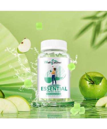 EAA Gummies Essential Amino Acids - All 9 Essential Aminos and All Branched-Chain Aminos (BCAAs) with Muscle Recovery Energy Support Sugar Free Green Apple Flavor 30 Servings 1 - Buy Online on GoSupps.com