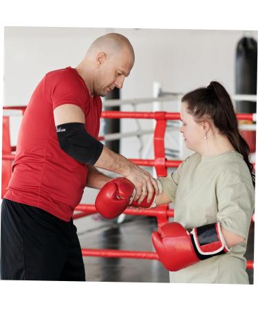 Mobestech Thick Sponge Elbow Pads & Braces for Men - Support Sleeves Splints & Protectors for Tennis & Volleyball | Black - Buy Online on GoSupps.com