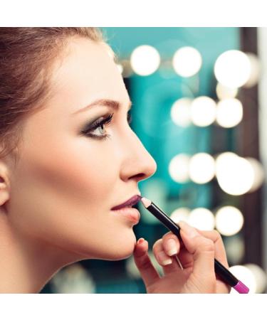  Shurzzesj Set of 12 professional lip pencils - Waterproof lip pencil - With lid - Matte and waterproof - Long-lasting lip liner - Buy Online on GoSupps.com