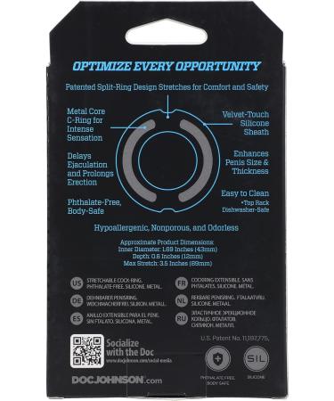 Doc Johnson OptiMALE - FlexiSteel - Soft Silicone with Inner Metal Core - 43mm, Blue - Buy Online on GoSupps.com