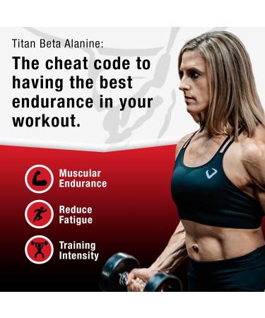 Titan Nutrition Beta Alanine - Unflavored Preworkout Carnosine Booster for Endurance Reduce Muscle Fatigue & Enhance Workout Capacity | International Shipping Available - Buy Online on GoSupps.com