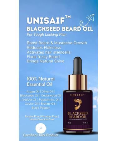 Luxury Vegan Beard Growth Oil with Black Seed Blend - 30ml | Premium Grooming Oil for Men - Buy Online on GoSupps.com