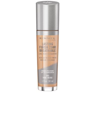 Rimmel Lasting Finish Breathable Foundation  True Beige  1 Fluid Ounce