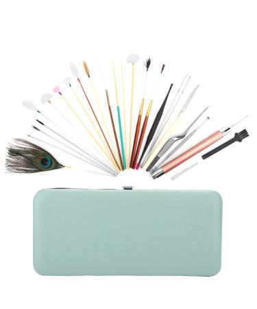 Ear Wax Removal Tool Stainless Steel 3 Color Storage Boxes Comfortable Ear Wax Tool Convenient for Men Women Ear (23 Piece Mint Green Ear Picking Set)