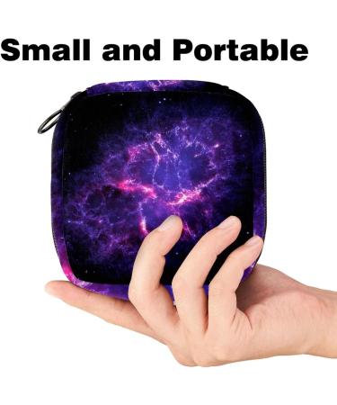 Menstruation Pad Bag with Zipper | Women's Tampon Collection Bag | Stylish Space & Galaxy Design - Buy Online on GoSupps.com