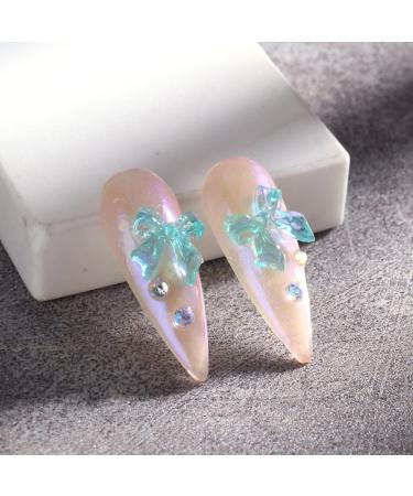 3D Butterfly Bow Nail Charms for Acrylic Nail Art - Aurora Crystal Resin Jewelry Supplies - Buy Online on GoSupps.com