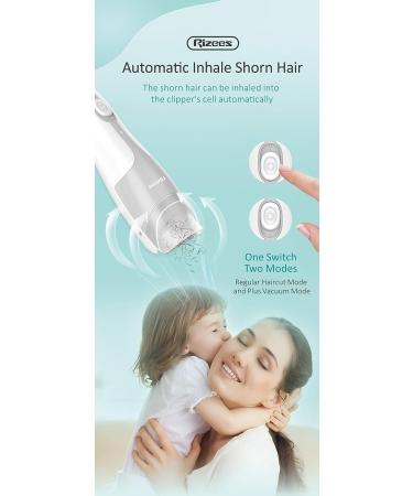 Rizees Cordless Vacuum Baby Hair Clipper - Quiet & Waterproof Baby Trimmer for Kids | Rechargeable Haircut Kit - Buy Online on GoSupps.com