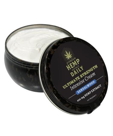 Hemp Daily Ultimate Strength Intensive Cream with Essential Oils - Organic Vegan Sandalwood 5oz - Buy Online on GoSupps.com