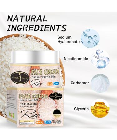 AICHUN BEAUTY Face Cream Natural Rice Extract Skincare Moisturizing Anti-Aging Anti-Freckle Repair Damaged Skin Restores Hydration Facial Skin 50ml/1.69fl.oz - Buy Online on GoSupps.com