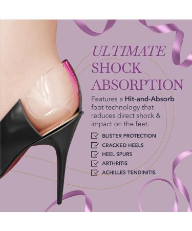 Comfortable Heel Cushion Insoles for Heel Spurs - Gel Inserts for Large Shoes Women s High Heels & Pumps (4 Pairs) - Buy Online on GoSupps.com