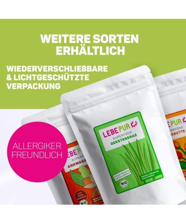 Leepur Organic Barley Grass Powder 1kg - Raw Vegan Gluten-Free Lactose-Free German Cultivation High-Quality Superfood - Buy Online on GoSupps.com