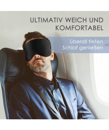 Buy Joyhabit 2 Pack Silk Sleep Masks for Women & Men | Adjustable Large Eye Masks for Peaceful Sleep - Black - Buy Online on GoSupps.com