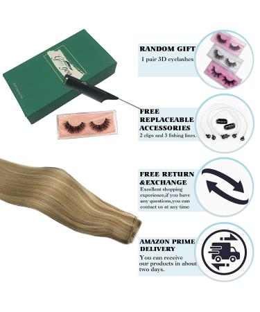 GOO GOO Human Hair Extensions 12 Inch Light Blonde Highlighted Golden P16/22 - Buy Online on GoSupps.com