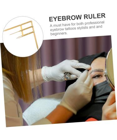 NOLITOY Eyebrow Scale Lady Tools Make up Kit Gauge Ruler Eyebrow Measurement Tool Miss Mini Supplies 1 count (Pack of 1) Golden - Buy Online on GoSupps.com