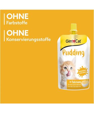 GimCat Pudding with Calcium - Lactose-Reduced Cat Snack for Healthy Bones - 150g Bag - Buy Online on GoSupps.com