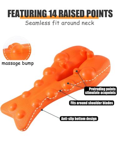 Yahbrra Trapezius Massage Device - Neck & Shoulder Pain Relief | Upper Back Relaxation & Cervical Support (Orange) - Buy Online on GoSupps.com
