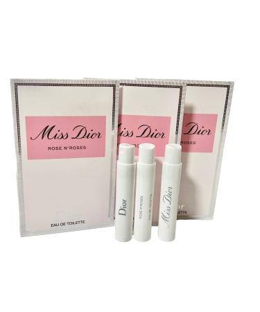 Dior Sample Perfume Miss Rose N'Roses Sample Women Eau De Toilette 1 ml / 0.03 fl oz Set of 3