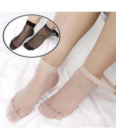 Apricitie 40 Pairs Women's Nylon Stockings - Matt Transparent Fine Socks Reinforced Toes Ankle Hedge (EU 35-42) - Shop Quality Internationally - Buy Online on GoSupps.com