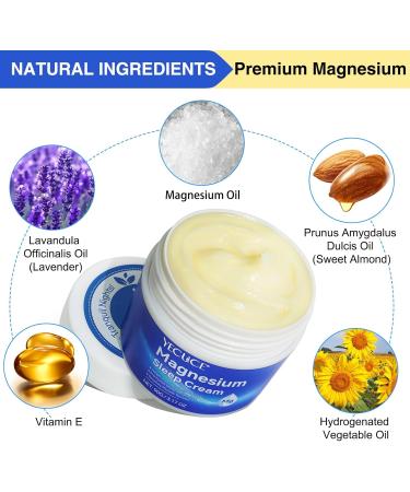  MYOWNER Magnesium Sleep Cream Calming Magnesium Cream for Leg Cramps with Magnesium Chloride Almond Oil and Vitamin E Magnesium L - Buy Online on GoSupps.com
