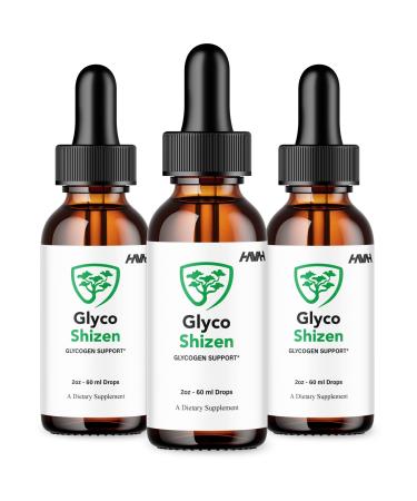 (3 Pack) Glyco Shizen Drops GlycoShizen Advanced Liquid Drop Formula Glyco Shyzen Advanced Overall Health & Wellness Drop Supplement GlycoShyzen Liquid Supplement Wellness Support (6oz / 180ml)