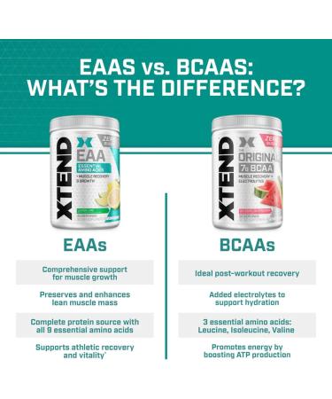 Buy XTEND EAA + BCAA Powder | Blood Orange | 10g Essential Amino Acids for Muscle Recovery & Growth | 40 Servings - Enhance Workout Performance - Buy Online on GoSupps.com