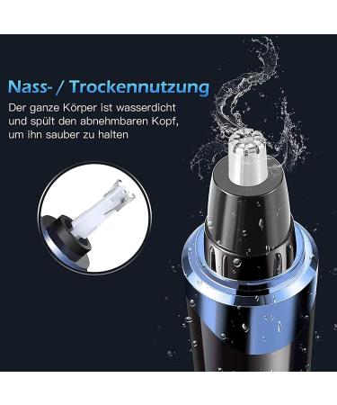 KouRy 4-in-1 USB Rechargeable Ear Nose Hair Trimmer - Portable Electric Clipper for Men & Women Waterproof Double-Edge Stainless Steel Blades - Buy Online on GoSupps.com