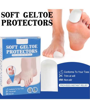 6pcs Soft Gel Toe Protectors with 5pcs Care Patch - Toe Caps & Sleeve for Calluses, Blisters, and Irritations - Buy Online on GoSupps.com