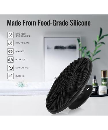 Ithyes Silicone Body Scrubber Exfoliating Body Brush for Men Women Lathers Well Easy to Clean More Hygienic Shower Scrubber for Body Face Scrubber for Sensitive Skin Body Buffer 1 Pack (Black) - Buy Online on GoSupps.com