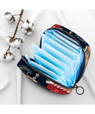 Women's Menstrual Cup Storage Bag - Christmas Pattern Travel Makeup Organizer Big Capacity - Buy Online on GoSupps.com