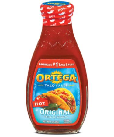Ortega, Taco Sauce, 8oz Glass Jar (Pack of 3) (Choose Heat) (Hot)