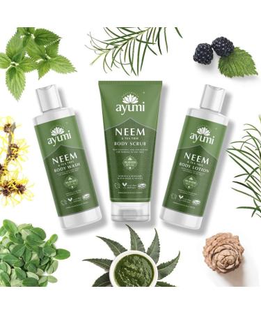 Ayumi Neem & Tea Tree Body Lotion | Vegan Cruelty-Free Dermatologically Tested | 250ml International Shipping - Buy Online on GoSupps.com