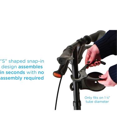 NOVA Cup Holder Accessory for Knee Walker - Fits 1 Tube Diameter - No Assembly Required - Black - 1 Count - Buy Online on GoSupps.com