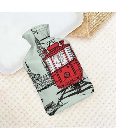 Hot Water Bottle with Lid - Rubber Hot Water Bag for Pain Relief Cramps & Foot Warmer | Hot & Cold Therapy - International Shipping Available - Buy Online on GoSupps.com