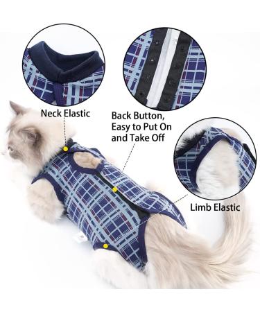 Dotoner Cat Surgery Recovery Suit for Abdominal Wounds or Skin Disorders Breathable Substitute to E-Collar  Anti-Lick Wound L Blue - Buy Online on GoSupps.com