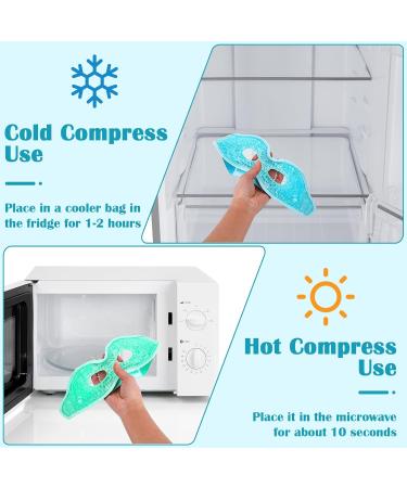 Reusable Gel Eye Masks - Cooling Pads for Migraine Relief Tired & Swollen Eyes Warm/Cool Therapy (2 Pack) - Buy Online on GoSupps.com