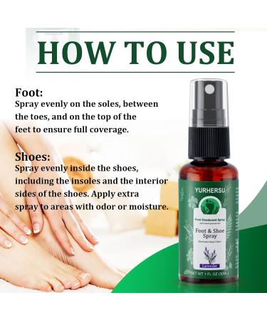 Foot Deodorant Spray Shoe Odor Spray Prevent Stinky Feet Non Pungent Fragrance Anti-Sweat Moisturize Skin Relieve Dry Removal Spray Foot Care - Buy Online on GoSupps.com