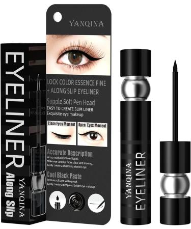 Black Liquid Eyeliner | Black Eyeliner Pencils Pigmented Liquid Eyeliner Waterproof Long-Lasting Quick Drying Eyeliner Pen Create Natural Bold Eye Makeup Easy to Remove Pologmase - Buy Online on GoSupps.com