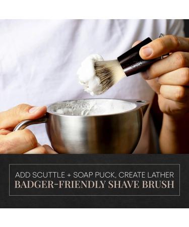 Futura Synthetic Badger Hair Shaving Brush - Handmade Ebony Thick Lather & Exfoliating Stiff Bristles for the Perfect Shave - Pre-Shave & Barber Approved - Buy Online on GoSupps.com