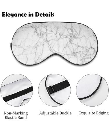 Buy Adjustable White and Black Marble Texture Sleep Mask for Women - Comfortable Eye Shades Cover with Elastic Strap | International Shipping Available - Buy Online on GoSupps.com