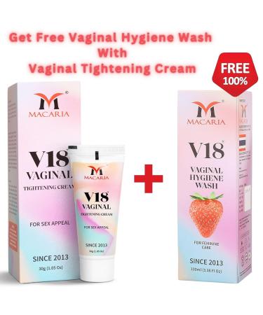 MACARIA V18 Virgin Vaginal Tightening Cream Gel & V Part Wash Enhance Intimacy & Confidence Shop Now - Buy Online on GoSupps.com