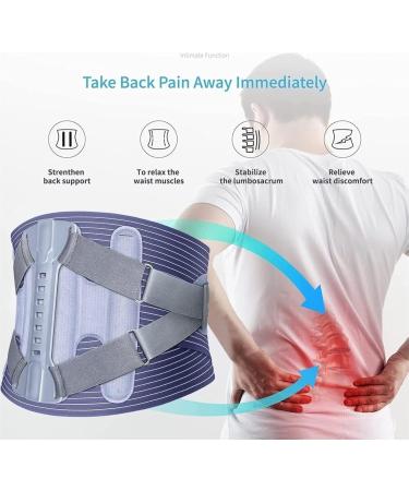 Back Brace Lumbar Support Back Support Belt Corset Back Brace Belt Lumbar Spine Decompression Belt Waist Belt(Large) Large Blue - Buy Online on GoSupps.com