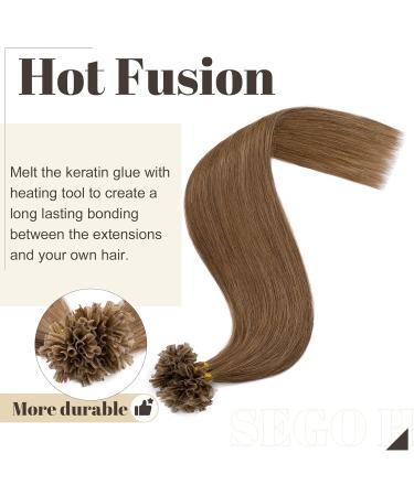 Buy SEGO SONNGING 100% Human Hair Extensions - 0.5g U-Tip Keratin Light Brown #6-1 45 cm (50g) - International Shipping - Buy Online on GoSupps.com