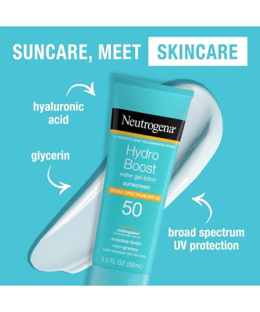 Neutrogena Hydro Boost SPF50 Water Gel 3 oz. (2 Pack) - Hydrating Sunscreen - Buy Online on GoSupps.com