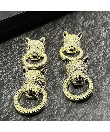 Dornail 10pcs Gold Lion Head Nail Charms - Retro Leopard Knocker 3D Alloy Nail Jewelry for Women - Nail Art Decorations & Accessories - Buy Online on GoSupps.com