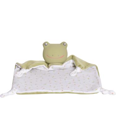 Tikiri cuddly blanket frog Gemba comfort blanket with teething aid made of natural rubber for babies and children from 0+ months 30cm