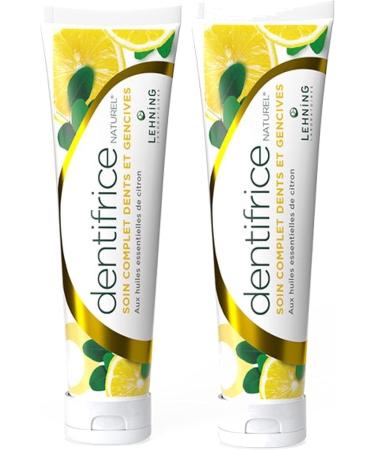 Lehning Natural Toothpaste - Complete TEETH and GUMS care for the whole family - Compatible with homeopathic treatment - Pack of 2 Tubes - Buy Online on GoSupps.com